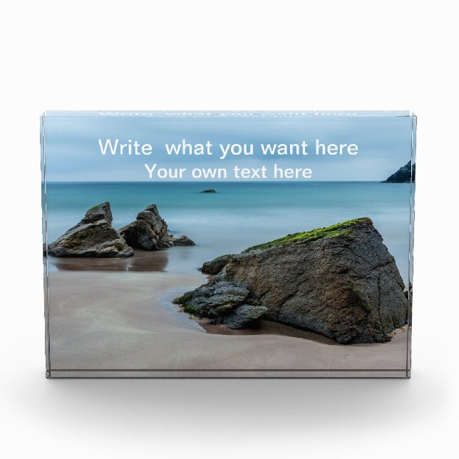 Custom Quote Write Your Text Here Photo Block (Front)