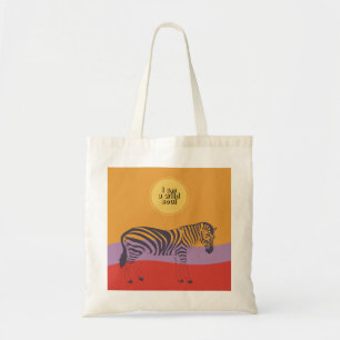 Custom quote zebra safari modern soul Tote Bag