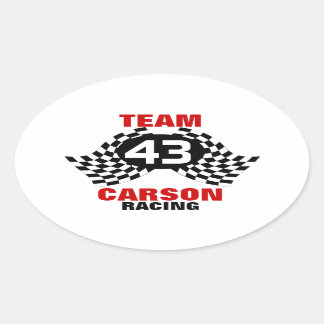 Custom Racing Family Oval Sticker
