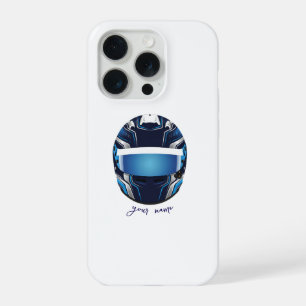 Custom Racing Helmet Graphic – Professional Driver iPhone 15 Pro Case