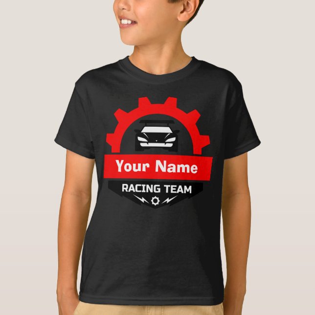 Custom Racing Team Emblem T-Shirt (Front)