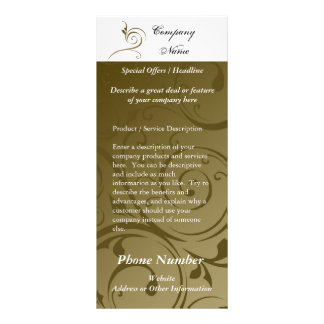 Custom Rack Card, Chocolate Swirl Design, Printing Card