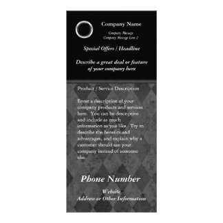 Custom Rack Card, Classic Black Design, Print Your Card