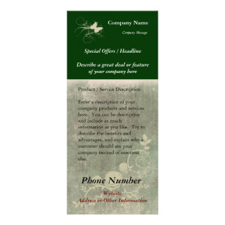 Custom Rack Card, Green Design (Spa, Health, Hair Card