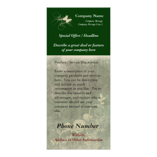 Custom Rack Card, Green Design (Spa, Health, Hair Card