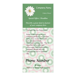 Custom Rack Card, Pink and Green Spa, Health, Hair Card