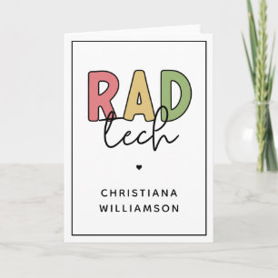 Custom Rad Tech Radiologic Technologist Radiology Card