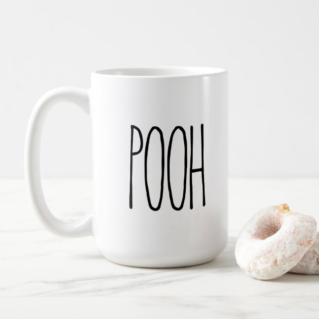 Custom RAE DUNN inspired POOH Coffee Mug (With Donut)
