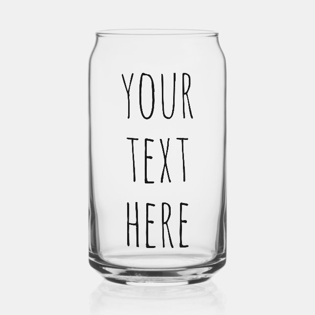 Custom Rae Dunn Text | Personalised Gifts  Can Glass (Front)