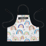 Custom Rainbow All-Over Print Apron<br><div class="desc">Add you or your child's name to this cute rainbow pattern apron.</div>