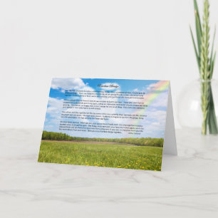 Custom Rainbow Bridge Greeting Card, MALE Dog Card