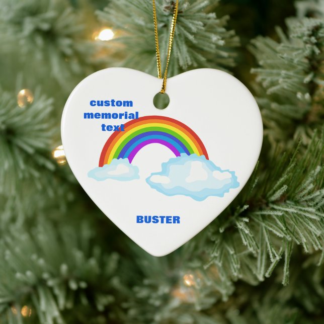 Custom Rainbow Bridge Paw Ornament (Tree)