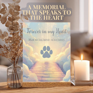 Custom Rainbow Bridge Pet Memorial Acrylic Block Sign