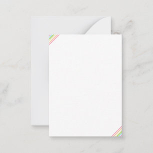 Custom Rainbow Colours Stripes Elegant Minimalist Card