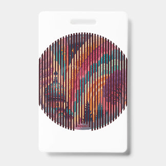 Custom Rainbow Dome ID Badge – Vertical
