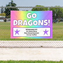 Custom Rainbow Dragons Banner