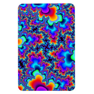 Custom Rainbow Fractal Photo Magnet