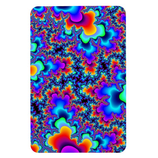 Custom Rainbow Fractal Photo Magnet (Vertical)