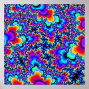 Custom Rainbow Fractal Poster
