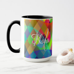 Custom Rainbow Harlequin with colourful smoke Mug