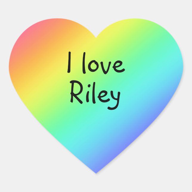 Custom Rainbow Heart Sticker (Front)