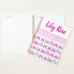 Custom Rainbow Pattern Monogram Planner<br><div class="desc">From our bestselling Rainbow Monogram collection. This fun design can be personalised with your name.</div>