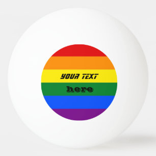 Custom Rainbow Ping Pong Ball – Personalize lgbt