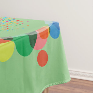 Custom Rainbow Spots Tablecloth