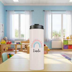 Custom rainbow thermal bottle for kids