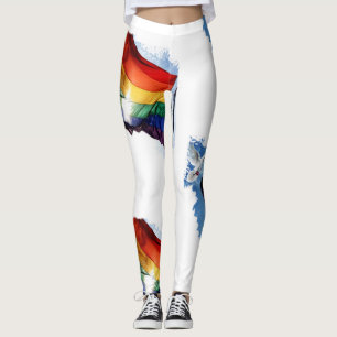Custom rainbow women's leggings