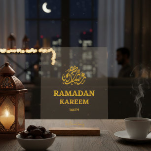 Custom Ramadan Mubarak Moon Sighting Dua Transpare Acrylic Sign