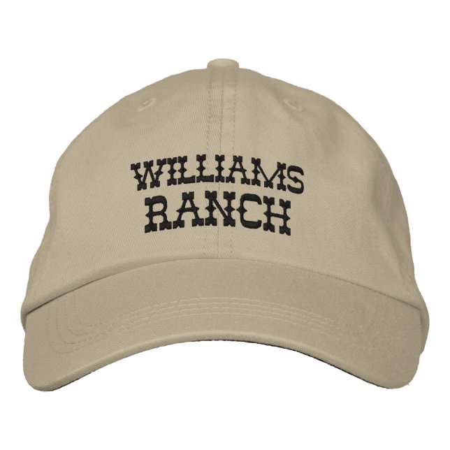 Custom Ranch Name Embroidered Hat (Front)