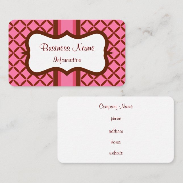 Custom Raspberry Chocolate Business Card (Front/Back)
