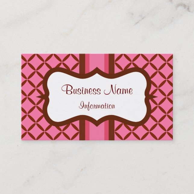 Custom Raspberry Chocolate Business Card (Front)