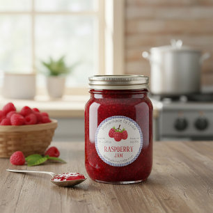 Custom Raspberry Jam Jar Label