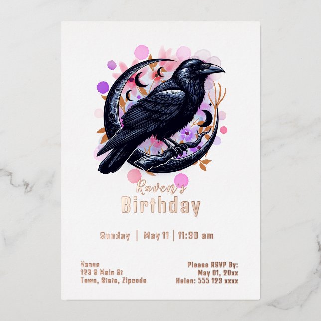 Custom Raven Birthday (Front)