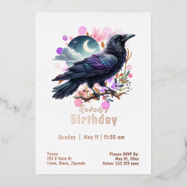 Custom Raven Birthday (Front)