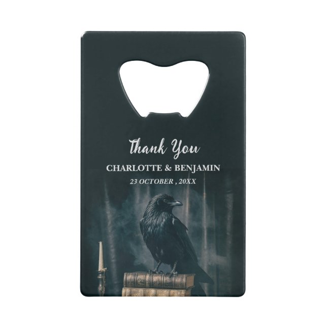 Custom Raven Halloween Wedding Favour (Front)