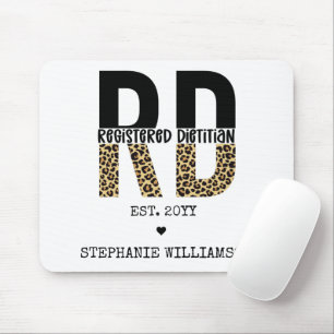 Custom RD Registered Dietician Cheetah Print Mouse Mat