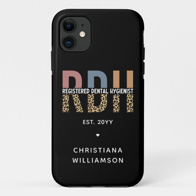 Custom RDH Registered Dental Hygienist Gifts Case-Mate iPhone Case (Back)