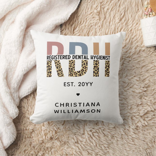 Custom RDH Registered Dental Hygienist Gifts Cushion (Blanket)