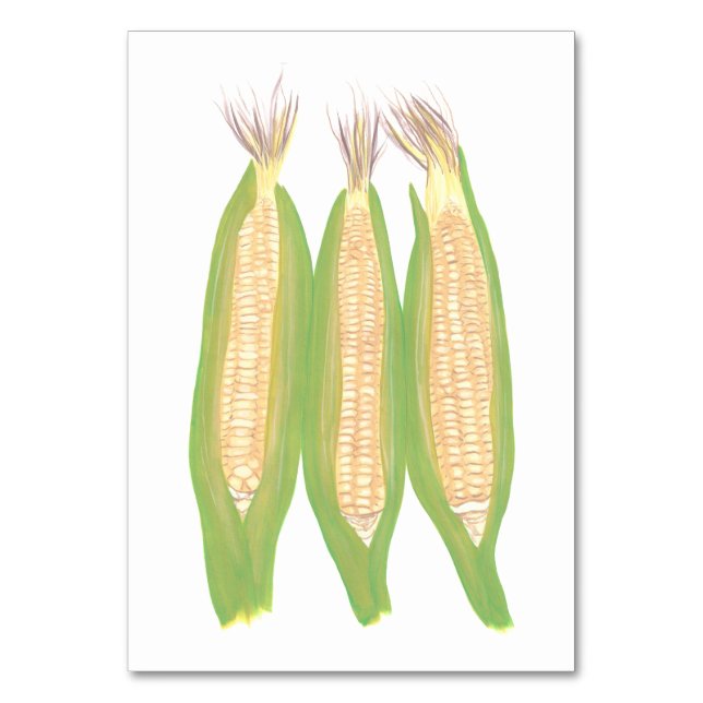 Custom Reading Flashcards for Corn Table Number (Front)
