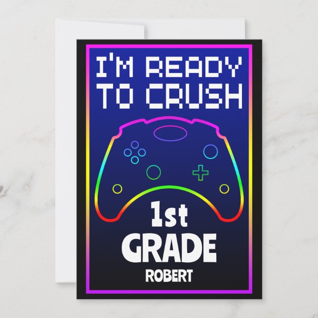 Custom Ready To Crush Back To School  Invitation (Front)