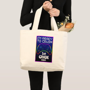 Custom Ready To Crush Back To School Large Tote Bag