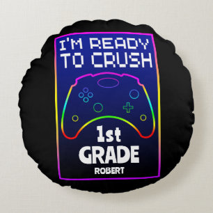 Custom Ready To Crush Back To School Round Cushion