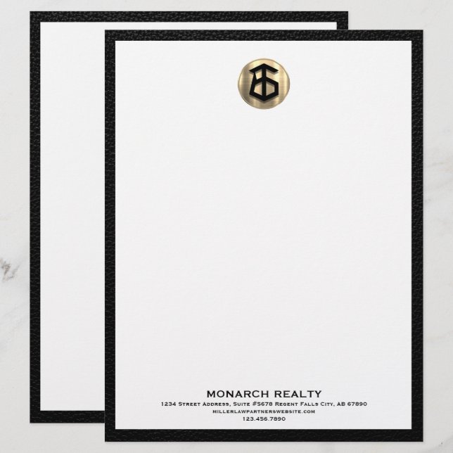Custom Real Estate Agency Letterhead (Front/Back)