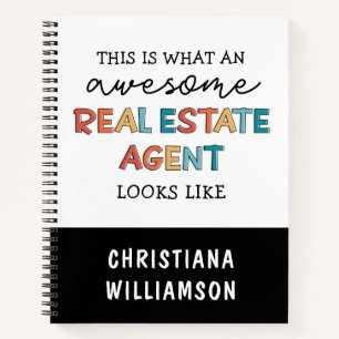 Custom Real Estate Agent Funny Awesome Realtor Notebook