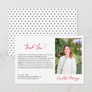 Custom Real Estate Agent Thank You Card