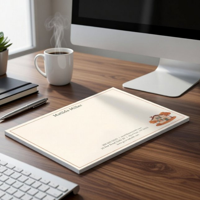 Custom Real Estate Autumn House Notepad (Creator Uploaded)