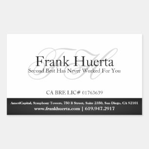 Custom Real Estate Business Courtesy Of (rev2) Rectangular Sticker